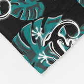 Salamander und Muster für grünes Leaf Fleecedecke (Ecke)