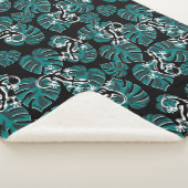 Salamander und Muster für grünes Leaf Sherpadecke (3/4)