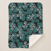 Salamander und Muster für grünes Leaf Sherpadecke (Vorderseite)