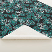 Salamander und Muster für grünes Leaf Sherpadecke (3/4)