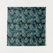 Salamander und Muster für grünes Leaf Wandteppich (Vorderseite)