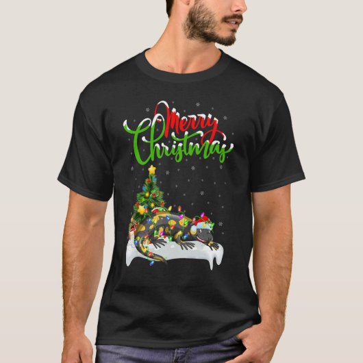 Salamander Xmas Decorations Santa Salamander Chr T-Shirt (Vorderseite)