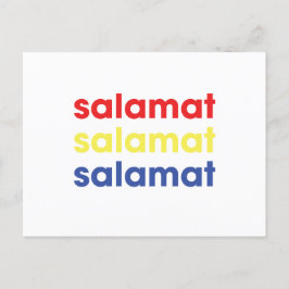 "Salamat" Vielen Dank Postcard Feiertagspostkarte
