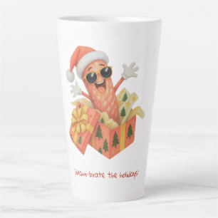 Salami-feiere die Feiertage! Milchtasse