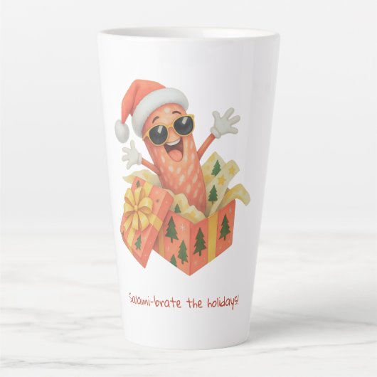 Salami-feiere die Feiertage! Milchtasse (Vorderseite)