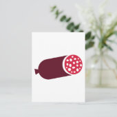 Salami Pepperoni-Wurst Postkarte (Stehend Vorderseite)