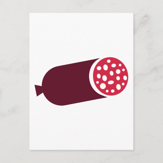 Salami Pepperoni-Wurst Postkarte (Vorderseite)