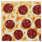 Salami-Pizza-Muster Stoff (Nahaufnahme)