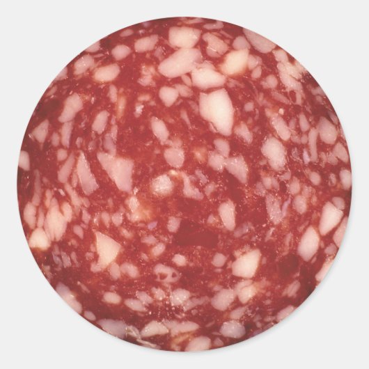 Salami Runder Aufkleber (Vorderseite)