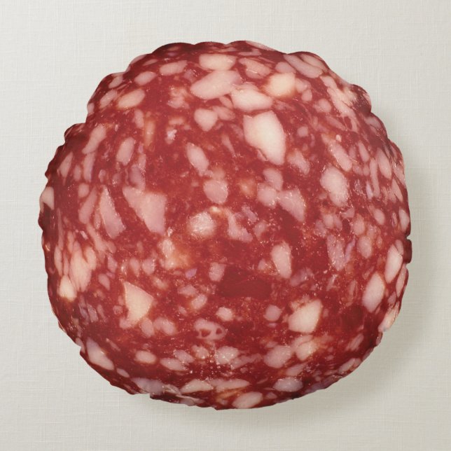 Salami Rundes Kissen (Vorderseite)