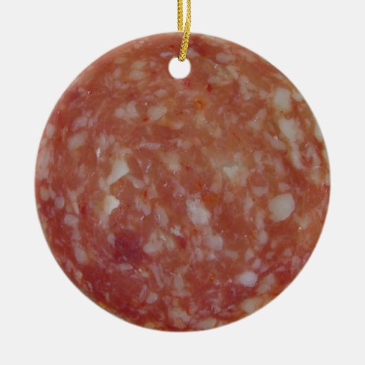 Salami Slice Keramik Ornament (Vorne)