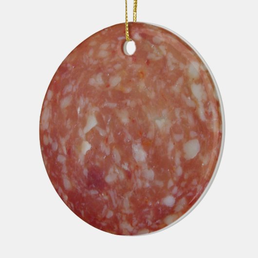 Salami Slice Keramik Ornament (Links)