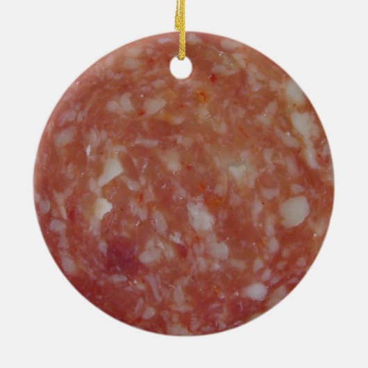 Salami Slice Keramik Ornament (Hinten)