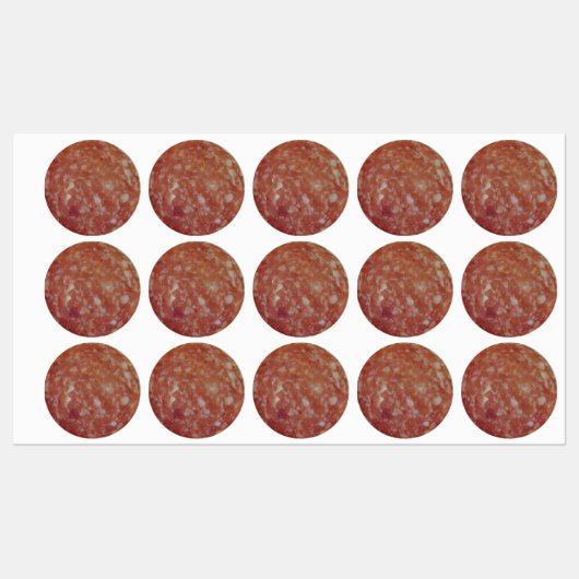 Salami Slice Stickers Etiketten (Blatt)