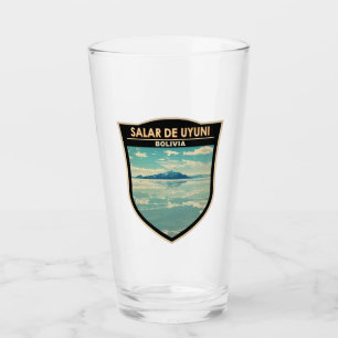 Salar de Uyuni Bolivien Abzeichen für Kultur Glas