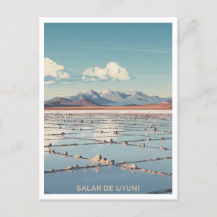 Salar de Uyuni Bolivien Vintag Postkarte