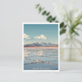 Salar de Uyuni Bolivien Vintag Postkarte (Stehend Vorderseite)