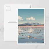 Salar de Uyuni Bolivien Vintag Postkarte (Vorne/Hinten)