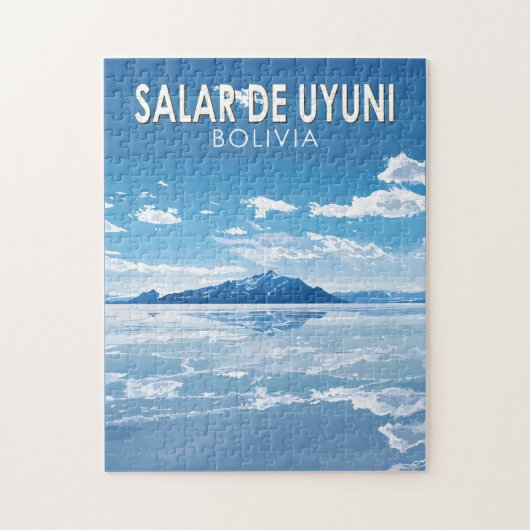 Salar de Uyuni Bolivien Vintage Art Puzzle (Vertikal)