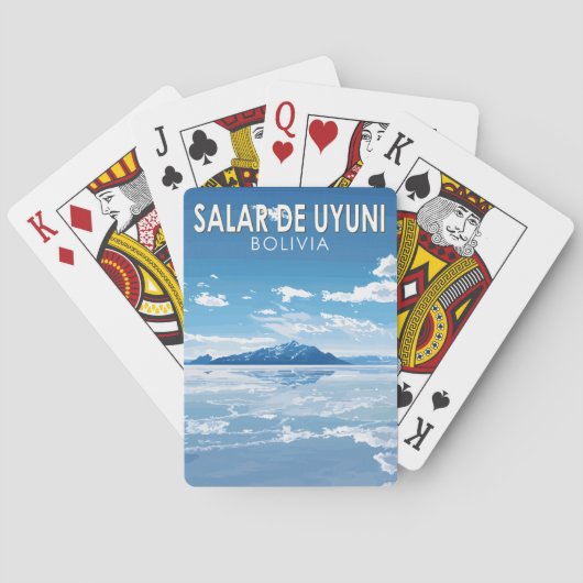 Salar de Uyuni Bolivien Vintage Art Spielkarten (Rückseite)