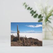 Salar de Uyuni Kaktus Postkarte (Stehend Vorderseite)