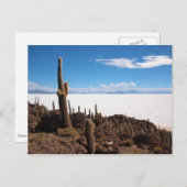 Salar de Uyuni Kaktus Postkarte (Vorne/Hinten)