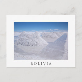Salar de Uyuni Salzpfähle weiße Grenz Postkarte