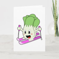 Salat als Skifahrer mit Ski