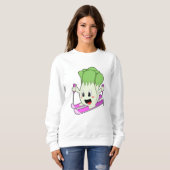 Salat als Skifahrer mit Ski Sweatshirt (Vorne ganz)