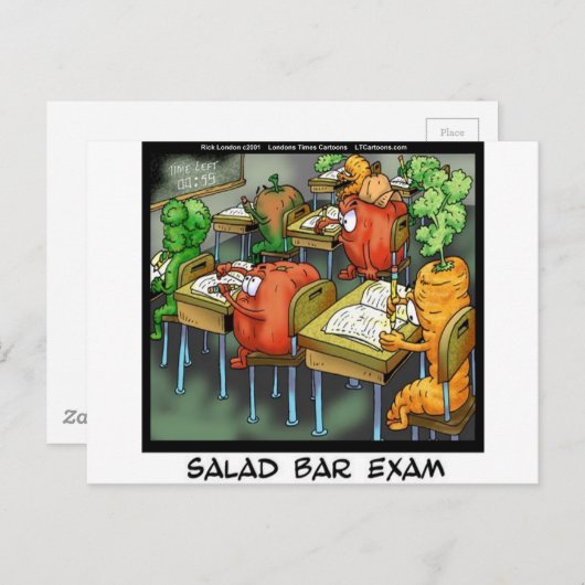 Salat-Bar-Exkurs-Hase Postkarte (Vorne/Hinten)
