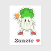 Salat beim Fußball Aufkleber (Blatt)