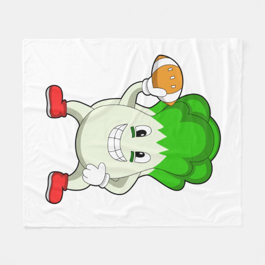 Salat beim Fußball Fleecedecke (Vorderseite (Horizontal))