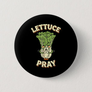 Salat beten Gemüse Wortwitz Süß Glaube Humor Männe Button