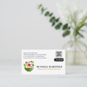 Salat-Bowl-Logo | QR Code Business Card Visitenkarte (Stehend Vorderseite)