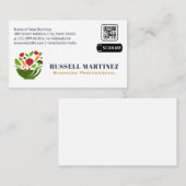 Salat-Bowl-Logo | QR Code Business Card Visitenkarte (Vorne/Hinten)