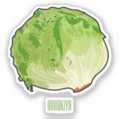 Salat-Cartoon-Abbildung Aufkleber (Vorderseite)