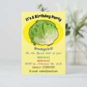 Salat-Cartoon-Abbildung Einladung (Stehend Vorderseite)