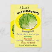 Salat-Cartoon-Abbildung Einladung (Vorne/Hinten)