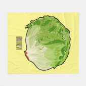 Salat-Cartoon-Abbildung Fleecedecke (Vorderseite (Horizontal))