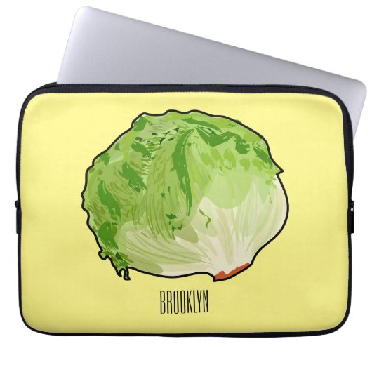 Salat-Cartoon-Abbildung Laptopschutzhülle (Vorderseite)