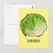 Salat-Cartoon-Abbildung Postkarte (Vorne/Hinten)