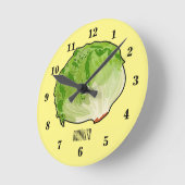 Salat-Cartoon-Abbildung Runde Wanduhr (Winkel)