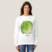 Salat-Cartoon-Abbildung Sweatshirt (Vorne ganz)