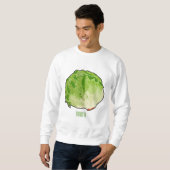 Salat-Cartoon-Abbildung Sweatshirt (Vorne ganz)