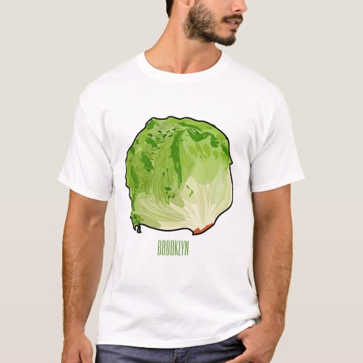 Salat-Cartoon-Abbildung T-Shirt (Vorderseite)