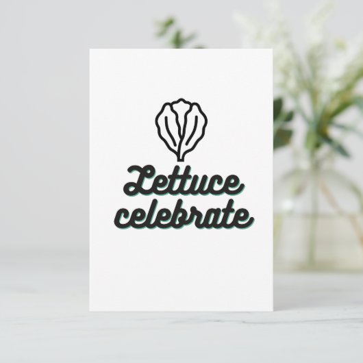 Salat Dankeskarte (Stehend Vorderseite)