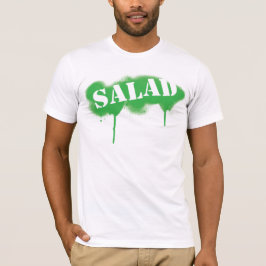 Salat etikettiert (angepasstes t) - Grün/Weiß T-Shirt