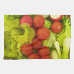 Salat Gemüse Kochnische Handtuch