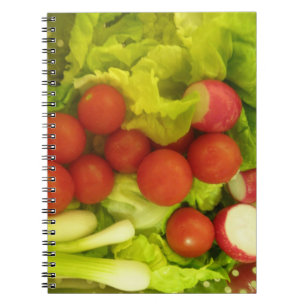 Salat-Gemüse-Notebook Notizblock