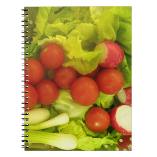 Salat-Gemüse-Notebook Notizblock (Vorderseite)